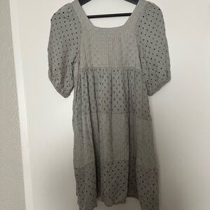 Rylee + Cru Sage eyelet dress